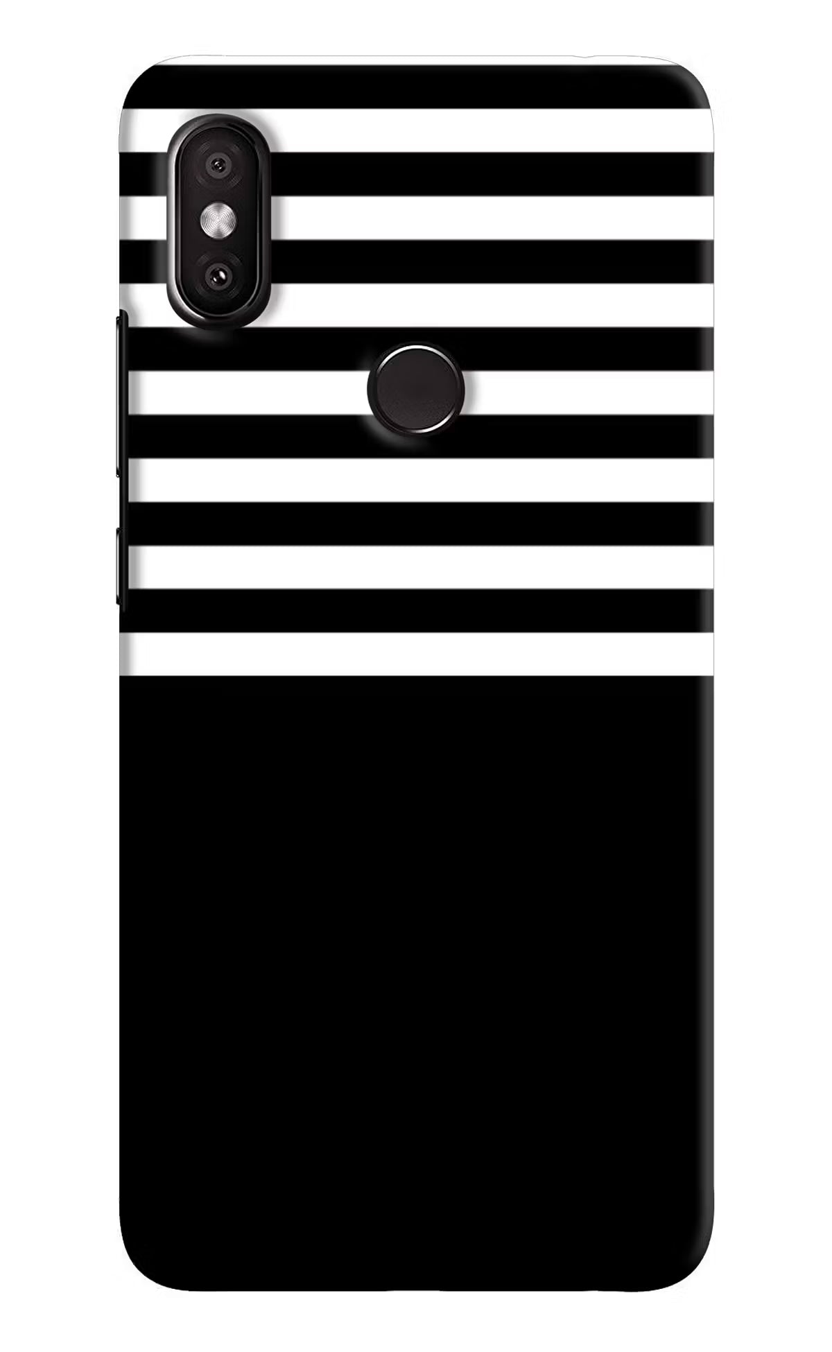 Black and White Print Redmi Y2 Hard Case Back Cover by Casekaro