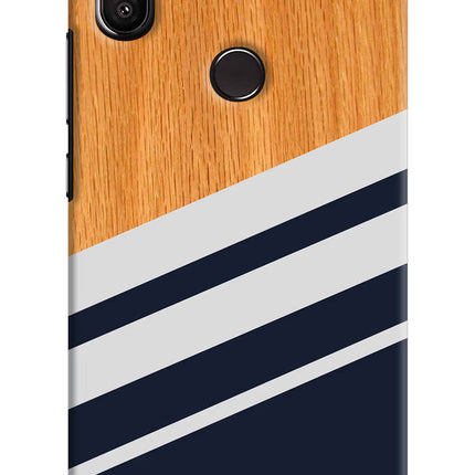 Blue and white wooden Redmi Y2 Hard Case Back Cover by Casekaro