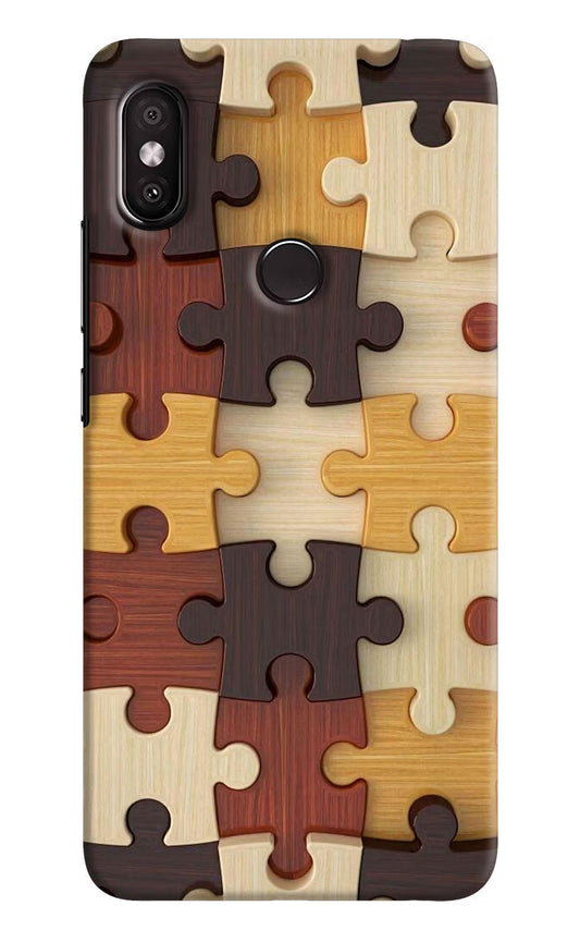 Wooden Puzzle Redmi Y2 Hard Case Back Cover by Casekaro