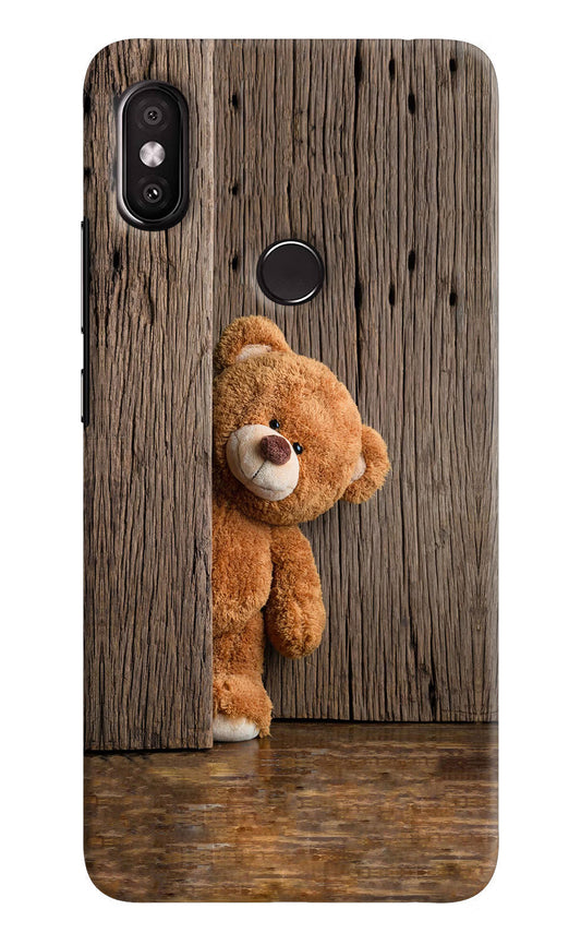 Teddy Wooden Redmi Y2 Hard Case Back Cover by Casekaro