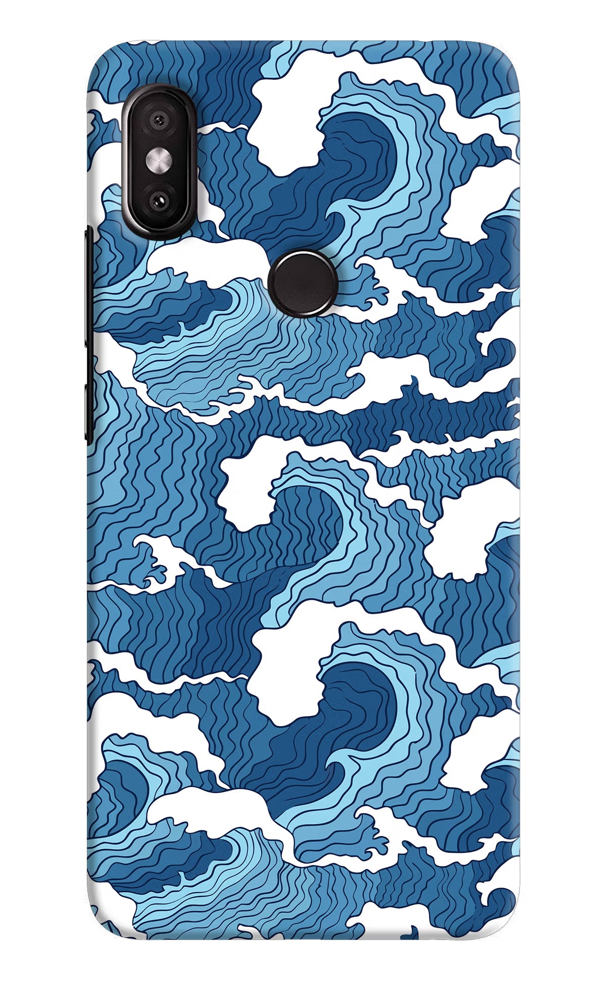 Blue Waves Redmi Y2 Hard Case Back Cover by Casekaro