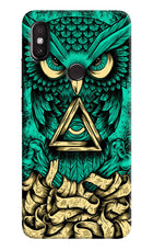 Green Owl Redmi Y2 Hard Case Back Cover by Casekaro