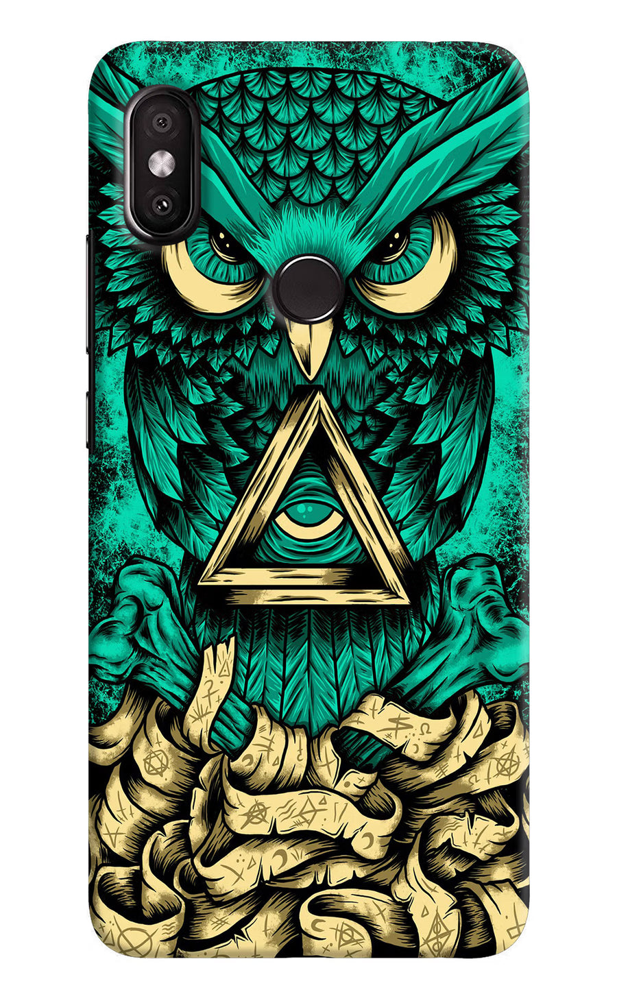 Green Owl Redmi Y2 Back Cover, Hard case