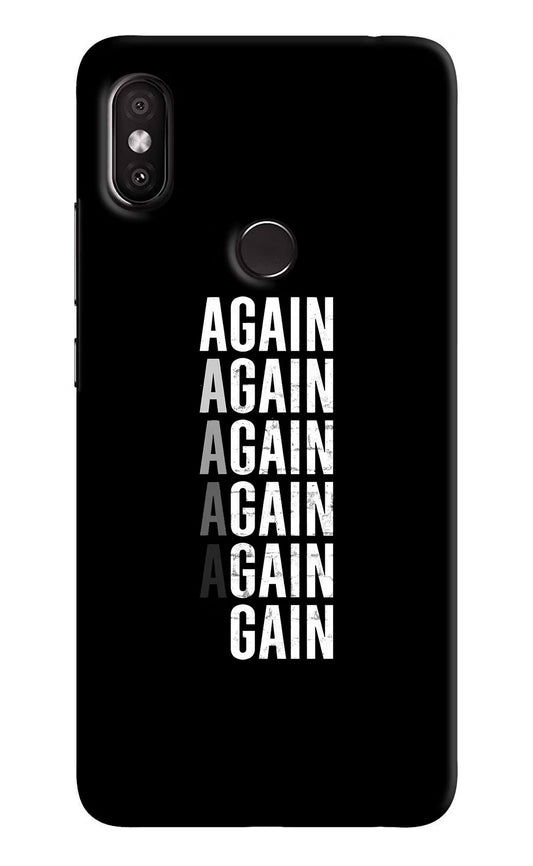 Again Again Gain Redmi Y2 Hard Case Back Cover by Casekaro