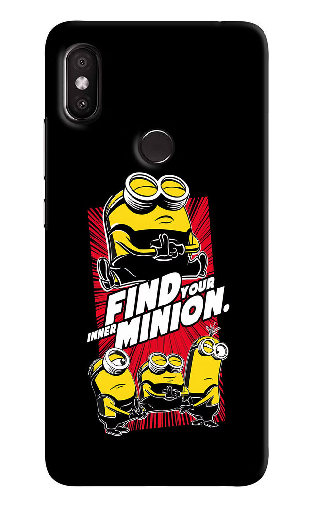 Find your inner Minion Redmi Y2 Hard Case Back Cover by Casekaro