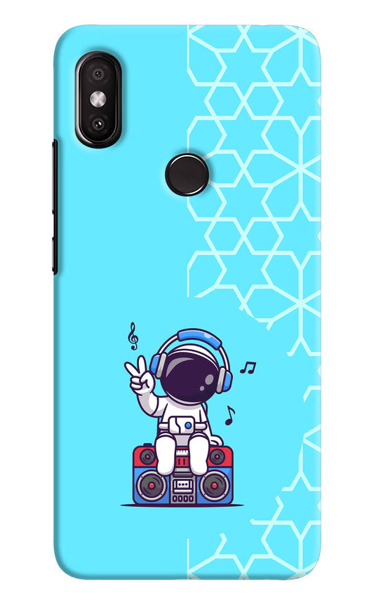 Cute Astronaut Chilling Redmi Y2 Hard Case Back Cover by Casekaro
