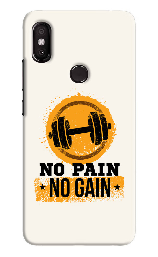 No Pain No Gain Redmi Y2 Hard Case Back Cover by Casekaro