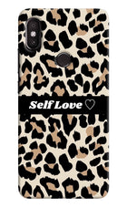 Leopard Print Self Love Redmi Y2 Hard Case Back Cover by Casekaro