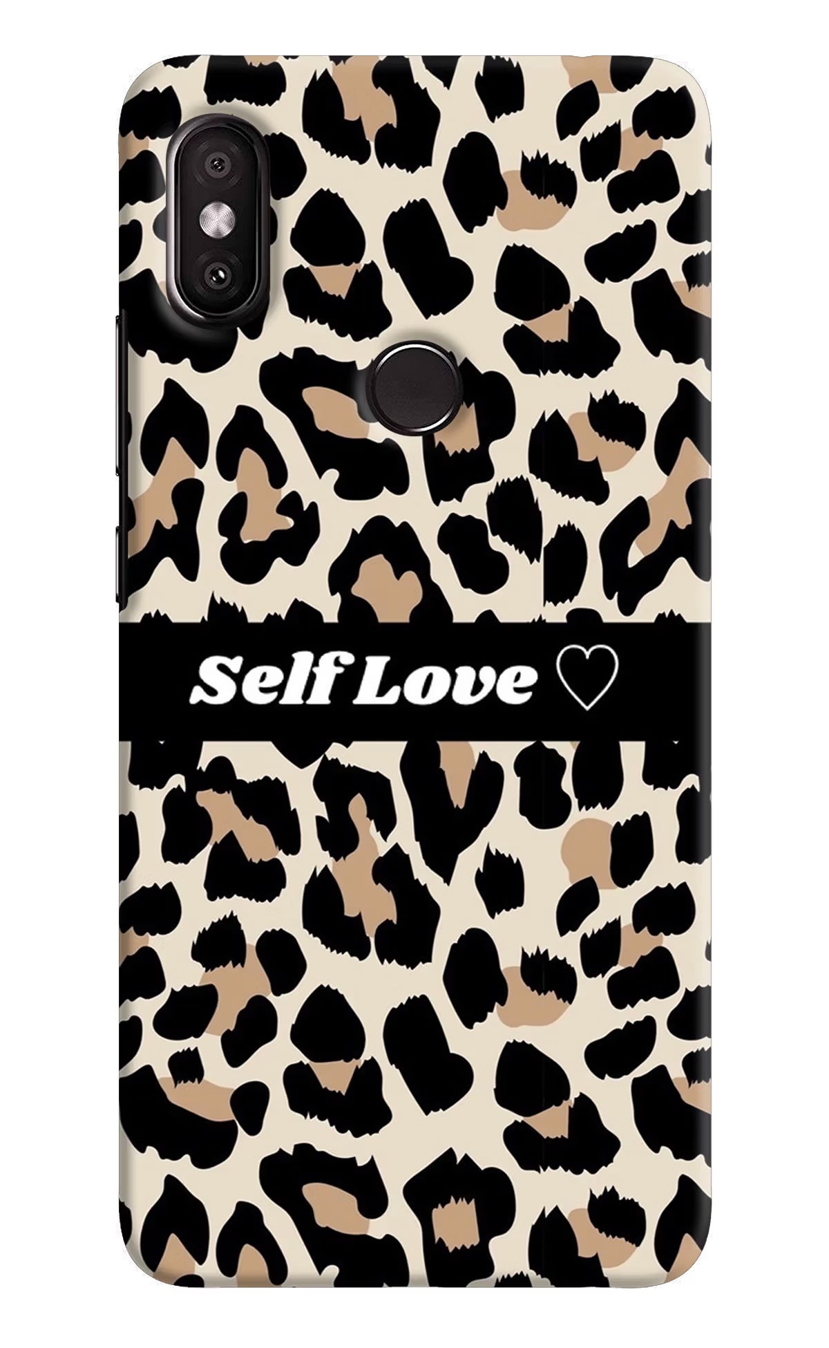 Leopard Print Self Love Redmi Y2 Hard Case Back Cover by Casekaro