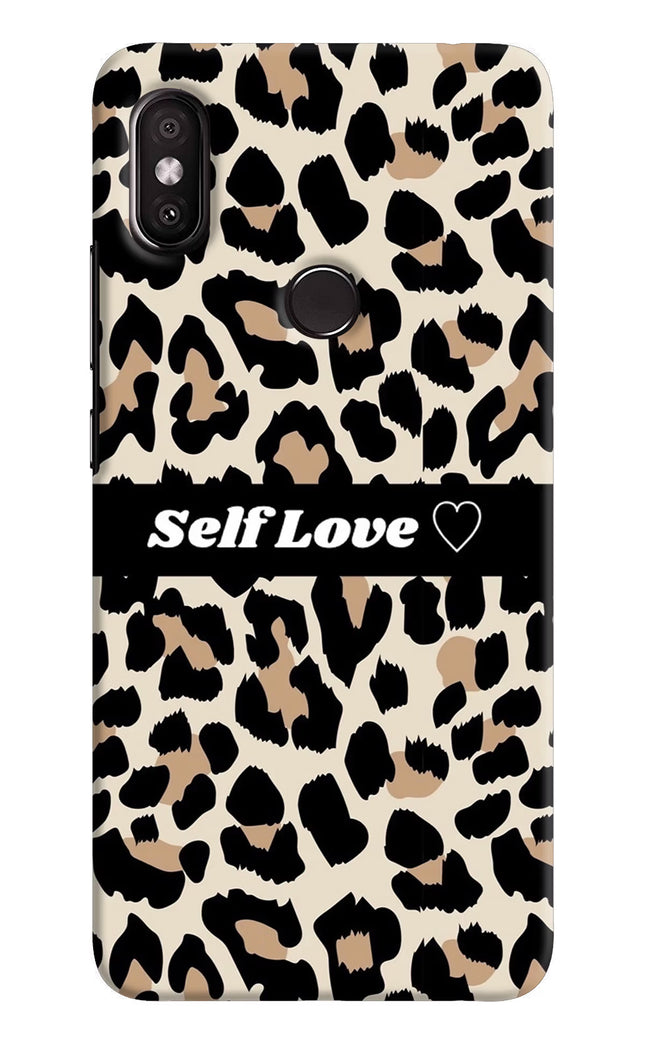 Leopard Print Self Love Redmi Y2 Hard Case Back Cover by Casekaro