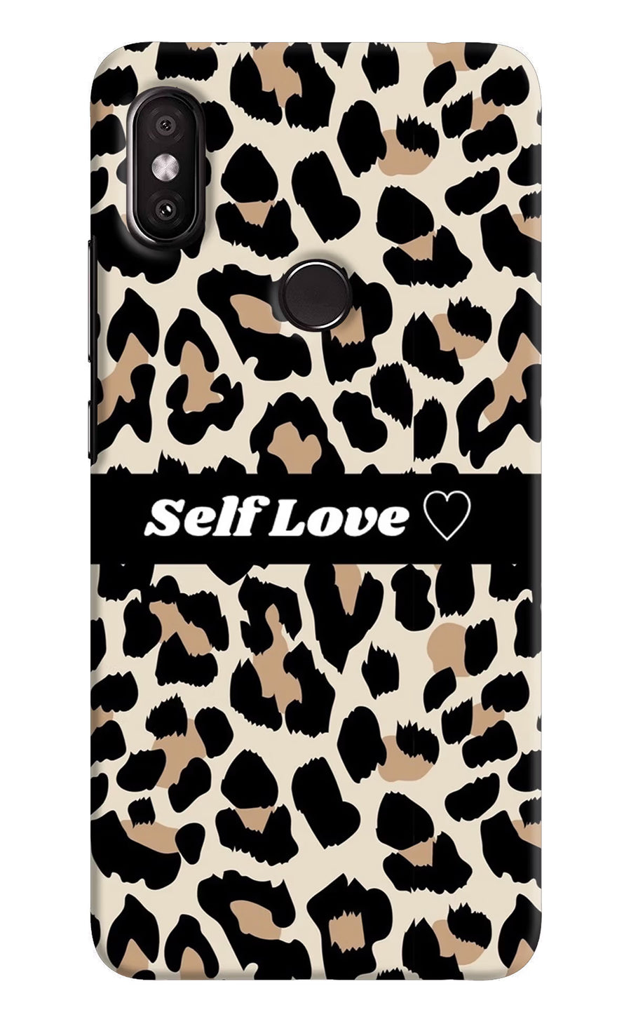 Leopard Print Self Love Redmi Y2 Back Cover, Hard case