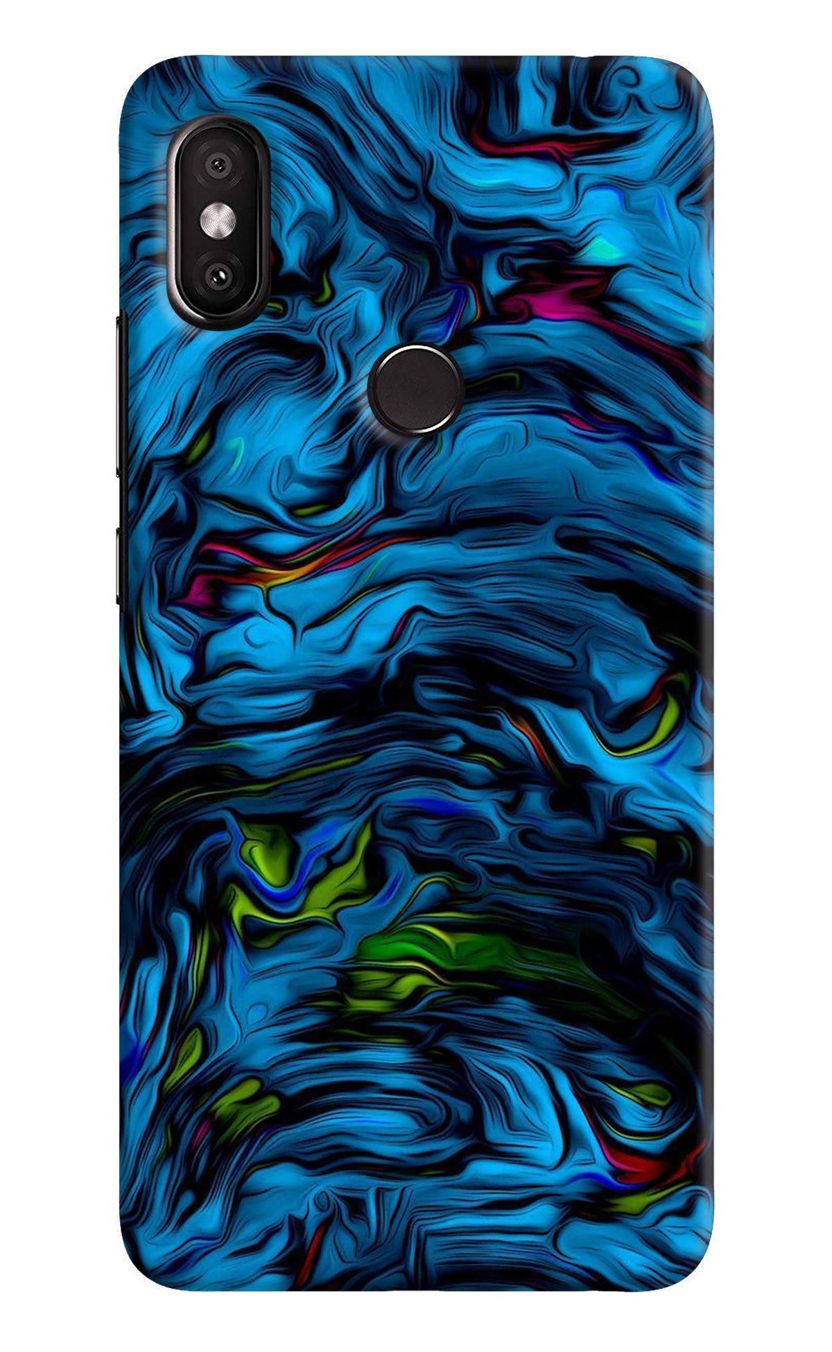 Dark Blue Abstract Redmi Y2 Back Cover