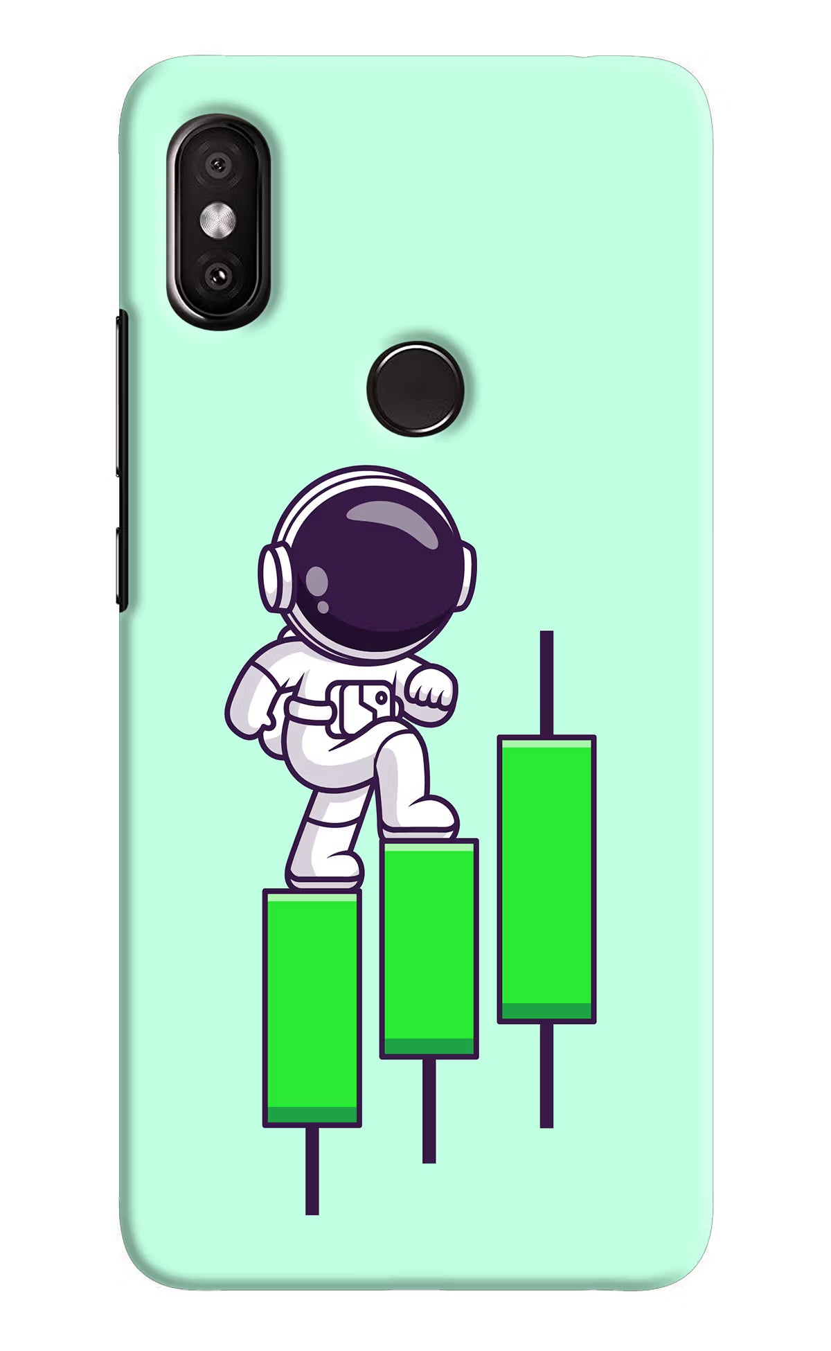 Astronaut Trader Redmi Y2 Hard Case Back Cover by Casekaro