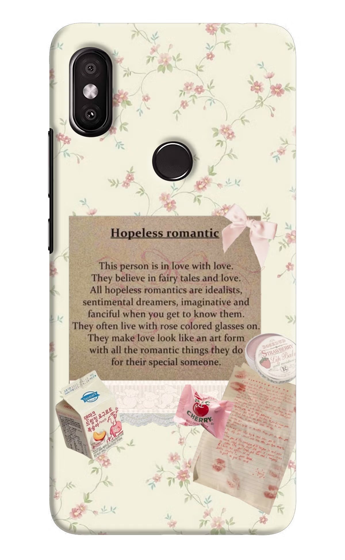 Hopeless Romantic Redmi Y2 Hard Case Back Cover by Casekaro
