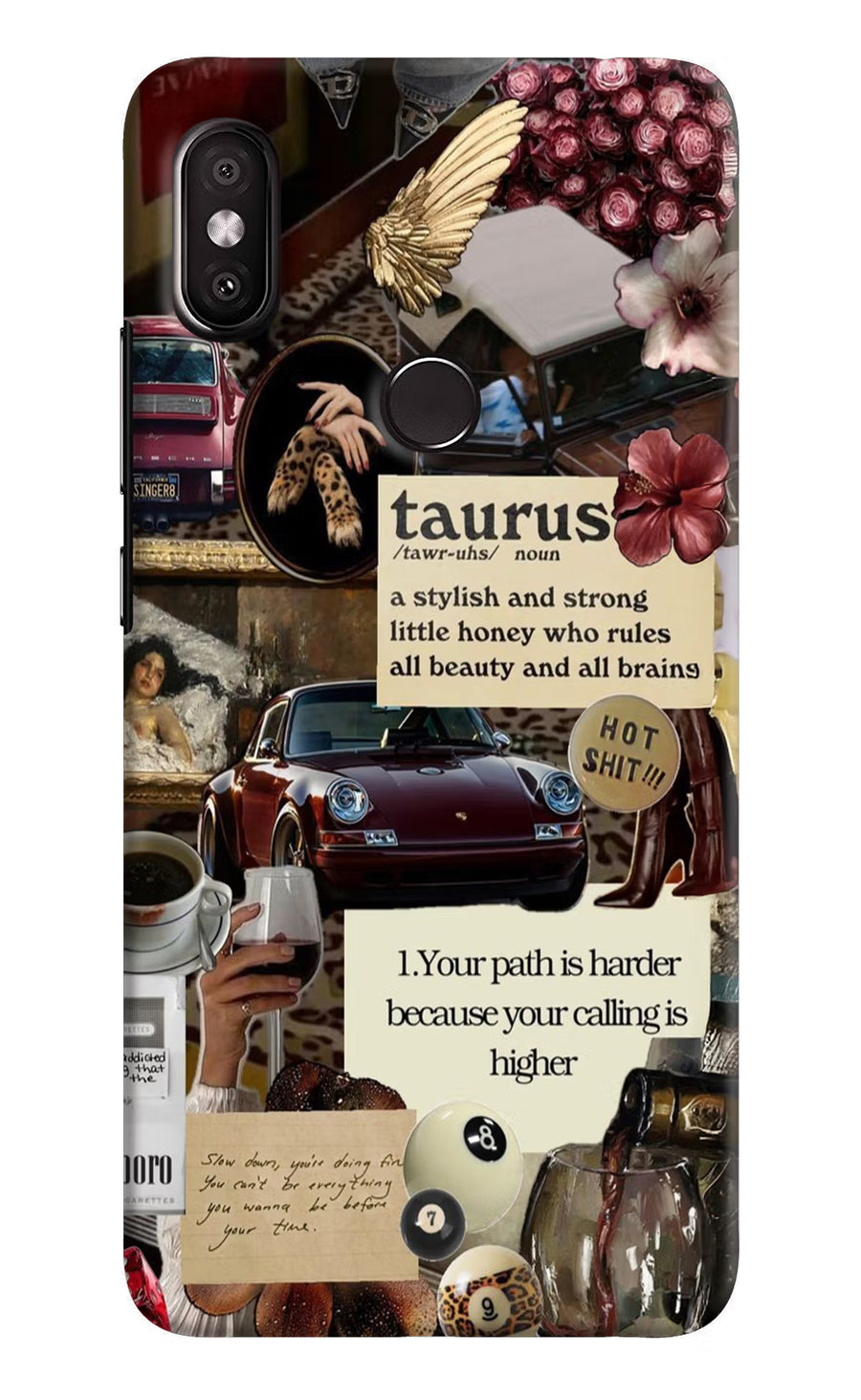 Taurus Zodiac Redmi Y2 Back Cover, Hard case