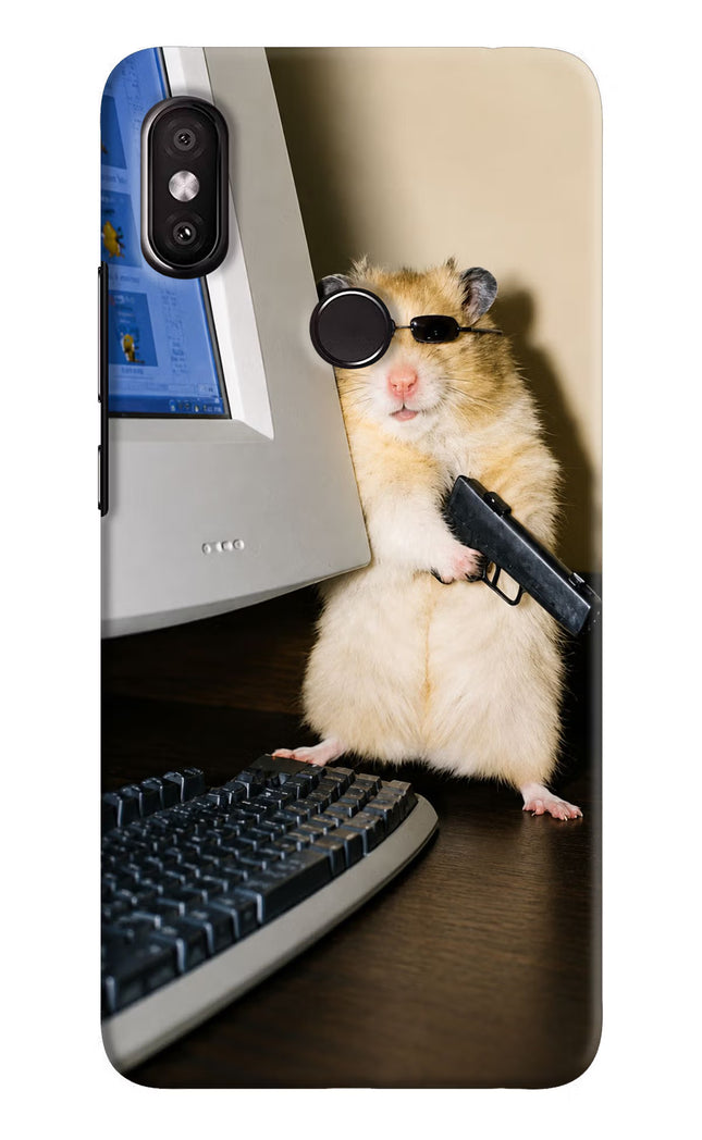 Hacker Hamster Redmi Y2 Hard Case Back Cover by Casekaro