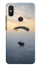 Skydiving Cow Redmi Y2 Hard Case Back Cover by Casekaro