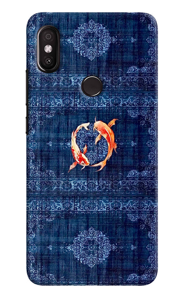 Koi Blue Redmi Y2 Hard Case Back Cover by Casekaro