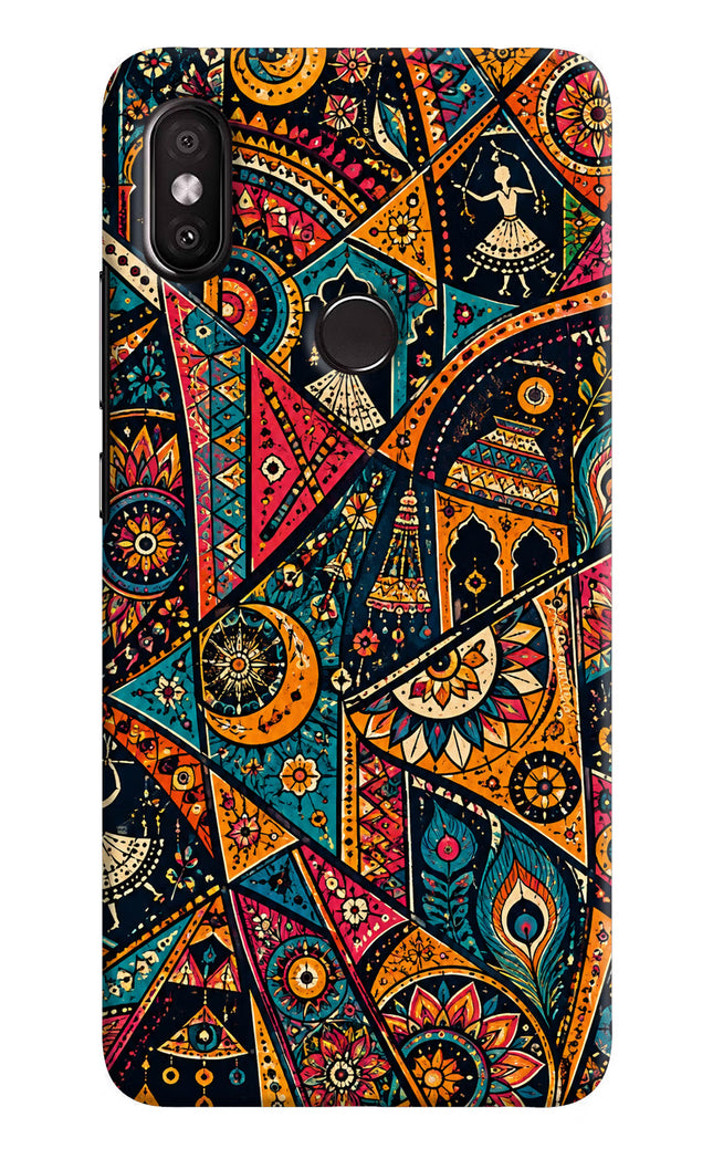 Folk Print Redmi Y2 Hard Case Back Cover by Casekaro