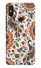 White Mayura Redmi Y2 Back Cover