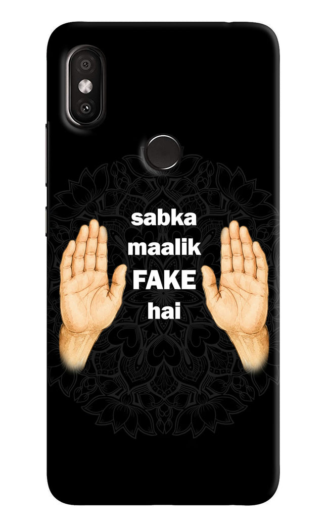 Sabka Malik Fake Redmi Y2 Hard Case Back Cover by Casekaro