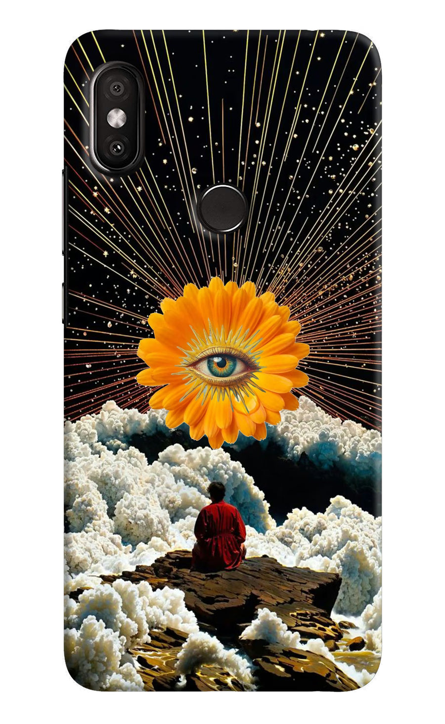 Cosmic Flower Redmi Y2 Back Cover, Hard case
