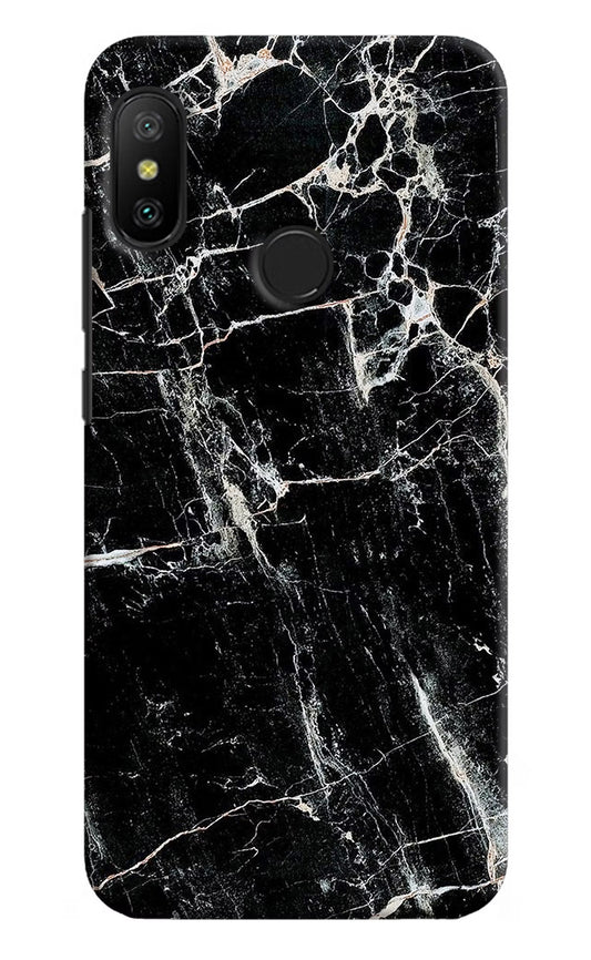 Black Marble Texture Redmi 6 Pro Hard Case Back Cover by Casekaro