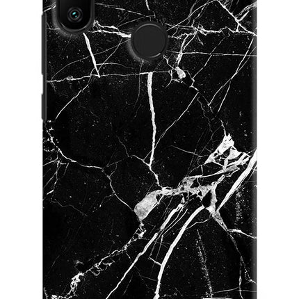 Black Marble Pattern Redmi 6 Pro Hard Case Back Cover by Casekaro