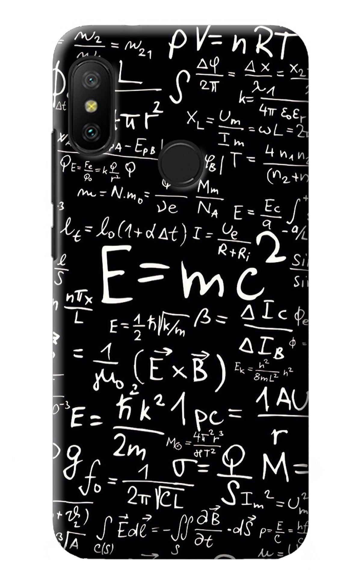 Physics Albert Einstein Formula Redmi 6 Pro Back Cover