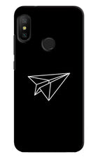 Paper Plane White Redmi 6 Pro Hard Case Back Cover by Casekaro