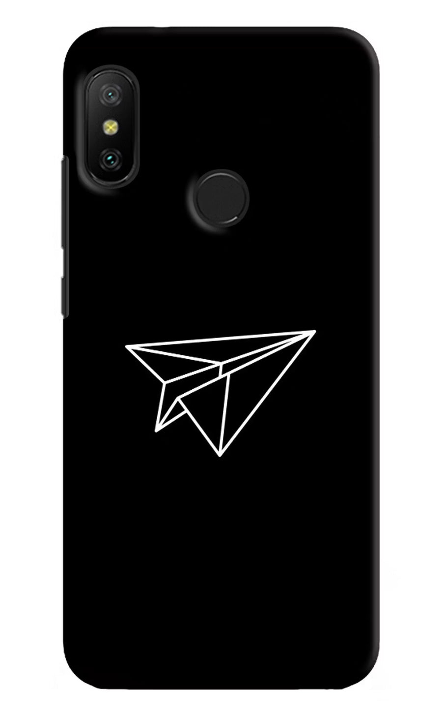 Paper Plane White Redmi 6 Pro Back Cover, Hard case
