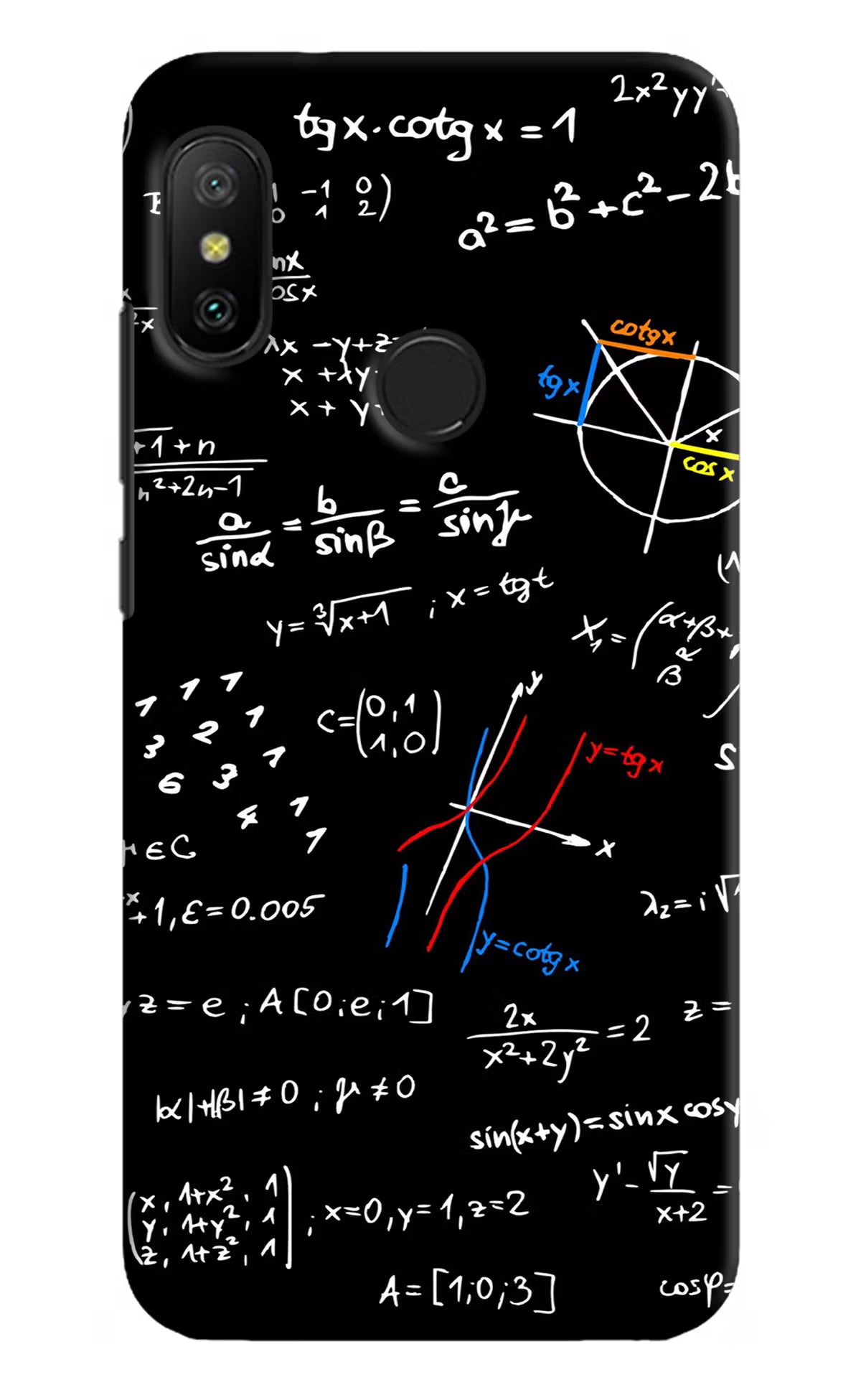 Mathematics Formula Redmi 6 Pro Hard Case Back Cover by Casekaro