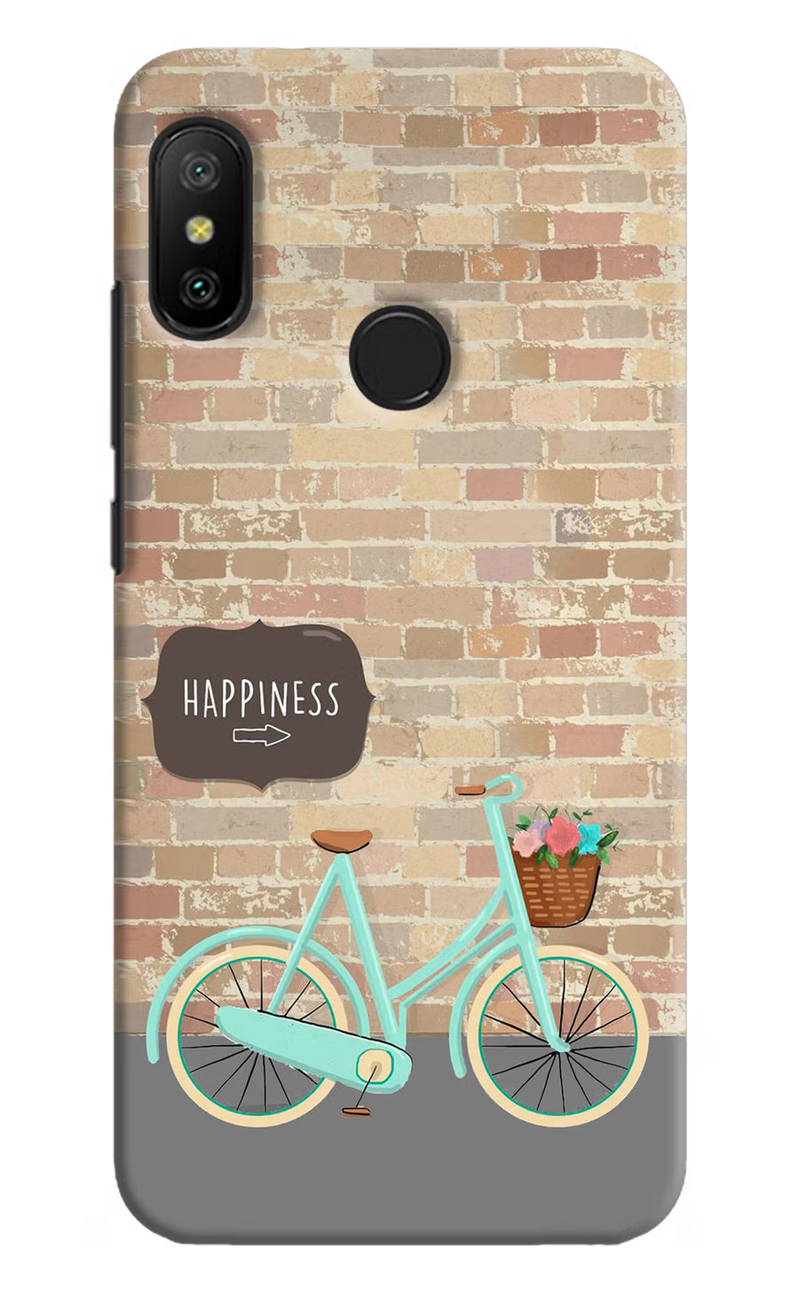 Happiness Artwork Redmi 6 Pro Back Cover, Hard case