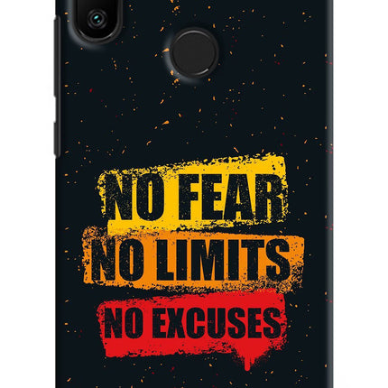 No Fear No Limits No Excuse Redmi 6 Pro Hard Case Back Cover by Casekaro