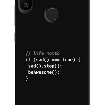 Life Motto Code Redmi 6 Pro Hard Case Back Cover by Casekaro