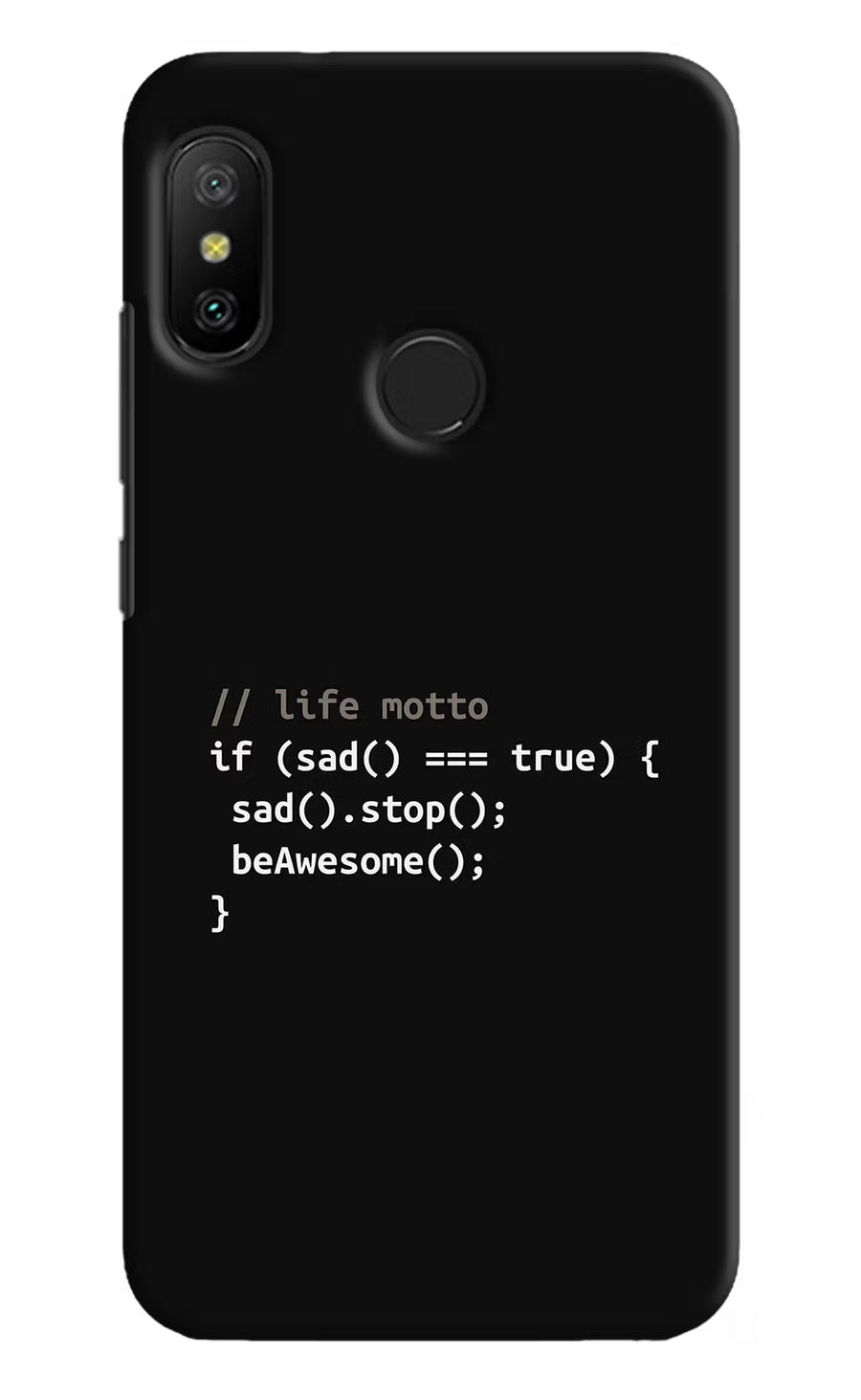 Life Motto Code Redmi 6 Pro Back Cover, Hard case