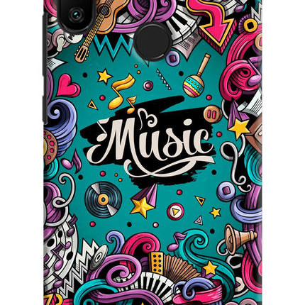Music Graffiti Redmi 6 Pro Hard Case Back Cover by Casekaro