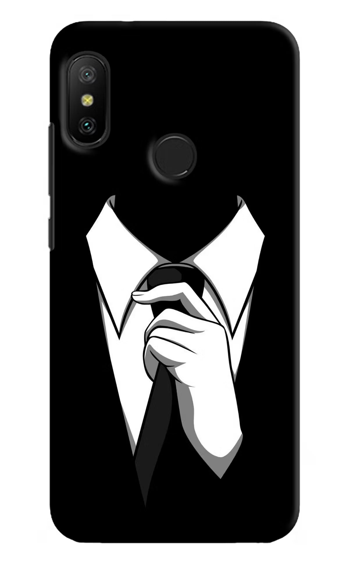 Black Tie Redmi 6 Pro Hard Case Back Cover by Casekaro