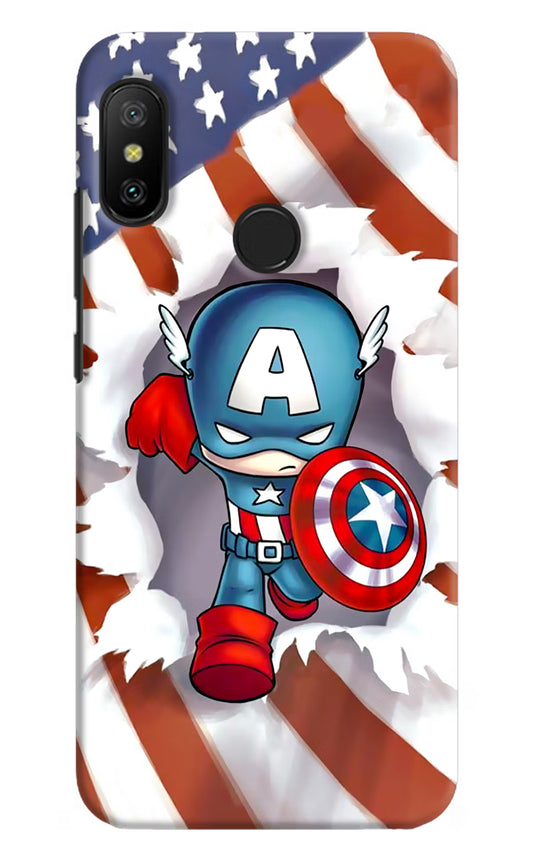 Captain America Redmi 6 Pro Hard Case Back Cover by Casekaro