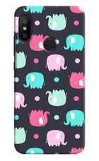 Elephants Redmi 6 Pro Hard Case Back Cover by Casekaro