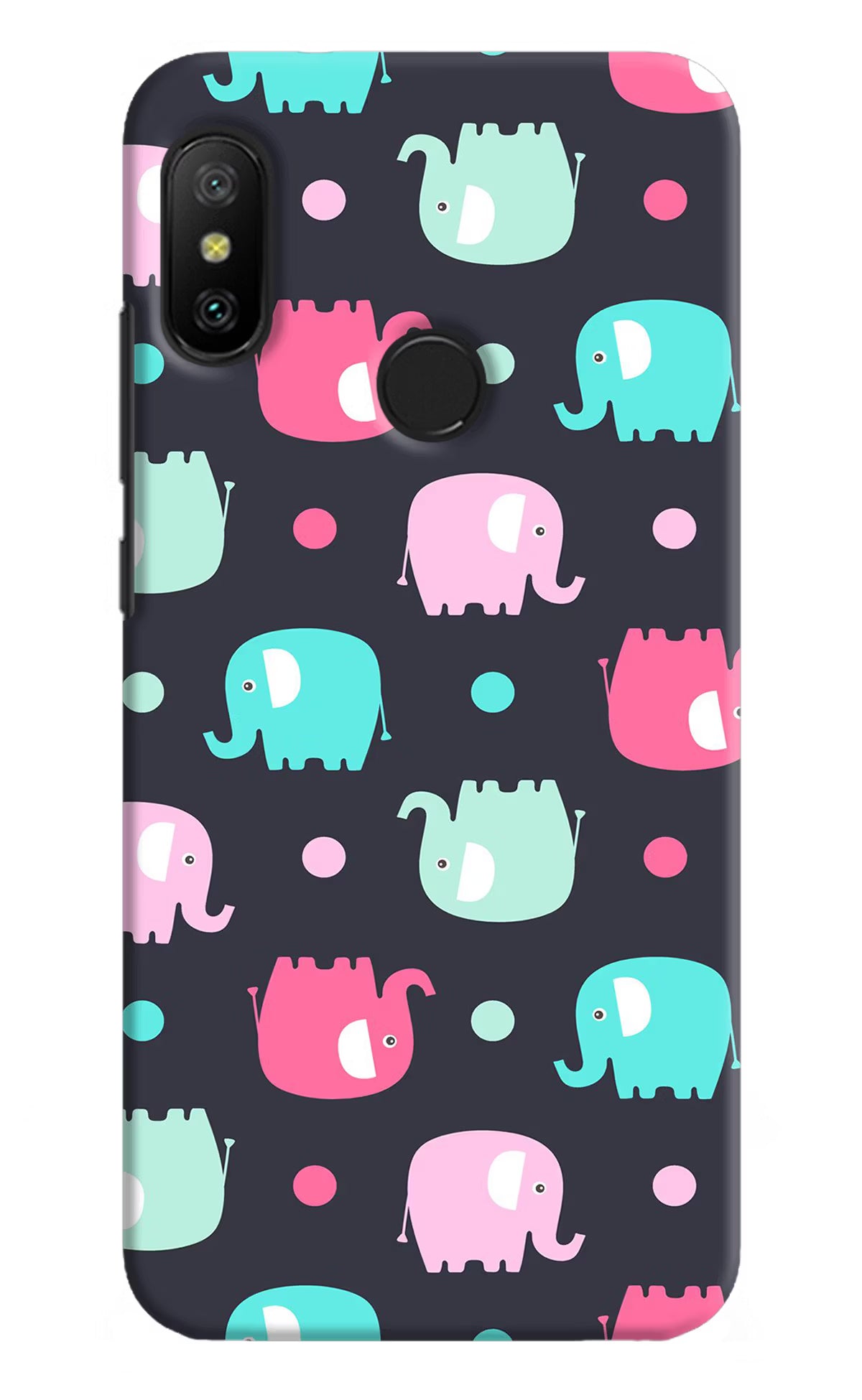 Elephants Redmi 6 Pro Hard Case Back Cover by Casekaro