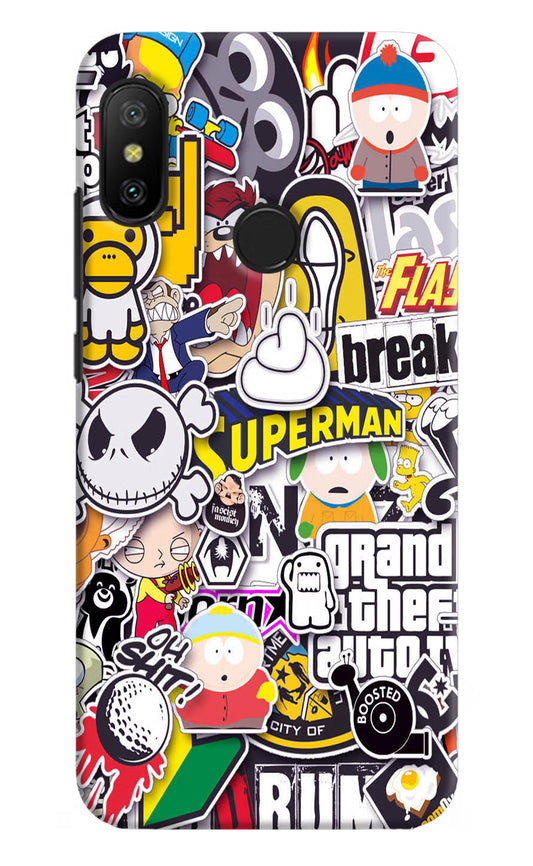 Sticker Bomb Redmi 6 Pro Hard Case Back Cover by Casekaro
