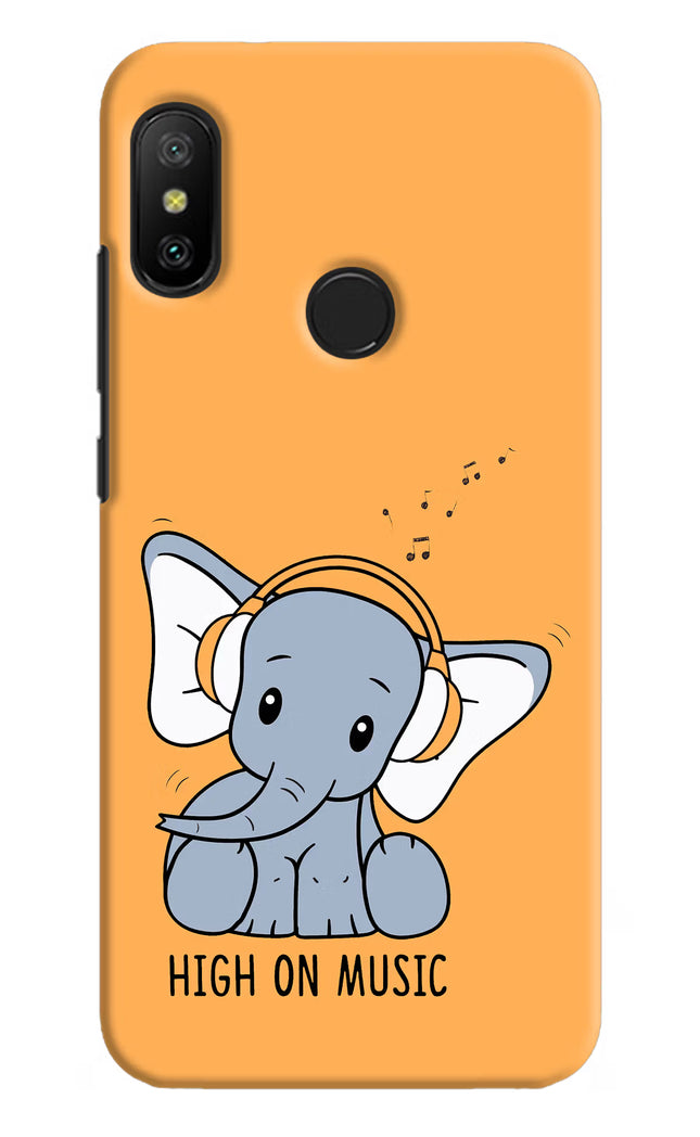 High On Music Redmi 6 Pro Hard Case Back Cover by Casekaro