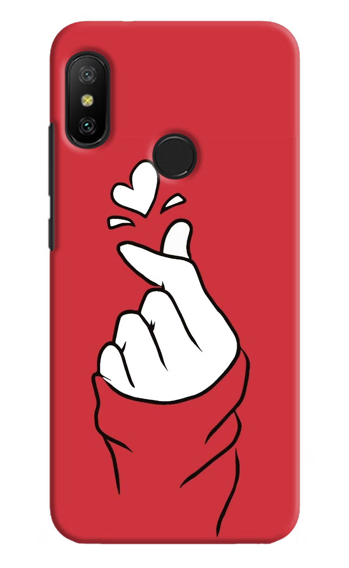 Korean Love Sign Redmi 6 Pro Hard Case Back Cover by Casekaro