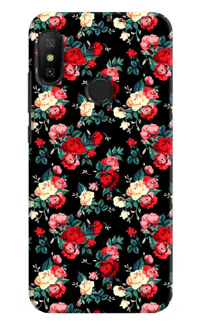 Rose Pattern Redmi 6 Pro Hard Case Back Cover by Casekaro