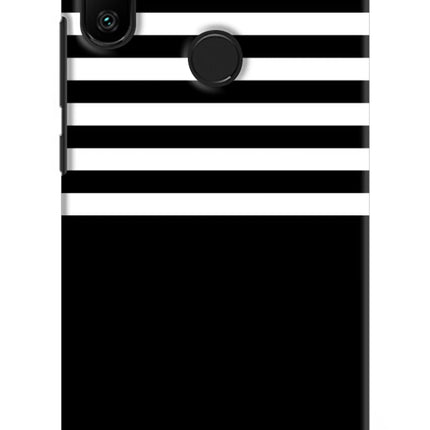 Black and White Print Redmi 6 Pro Hard Case Back Cover by Casekaro
