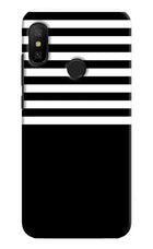 Black and White Print Redmi 6 Pro Hard Case Back Cover by Casekaro