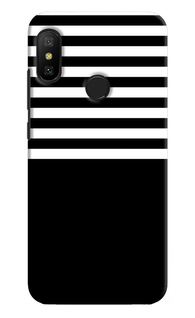 Black and White Print Redmi 6 Pro Hard Case Back Cover by Casekaro
