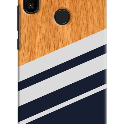 Blue and white wooden Redmi 6 Pro Hard Case Back Cover by Casekaro