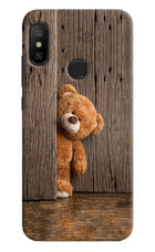 Teddy Wooden Redmi 6 Pro Hard Case Back Cover by Casekaro